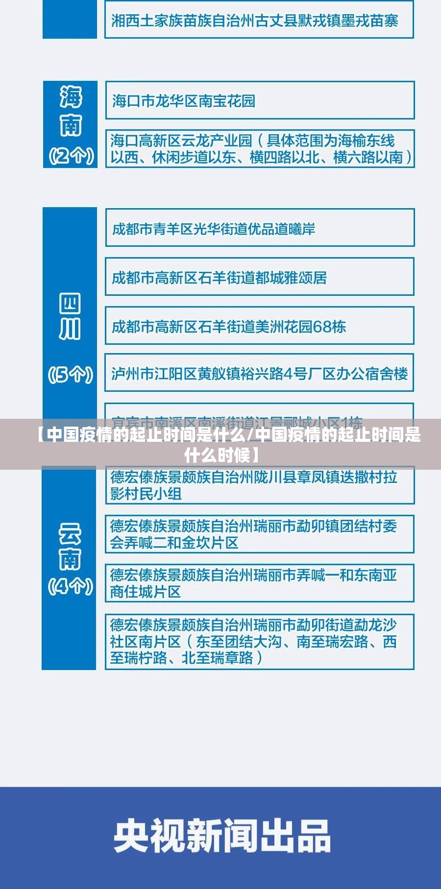 【中国疫情的起止时间是什么/中国疫情的起止时间是什么时候】