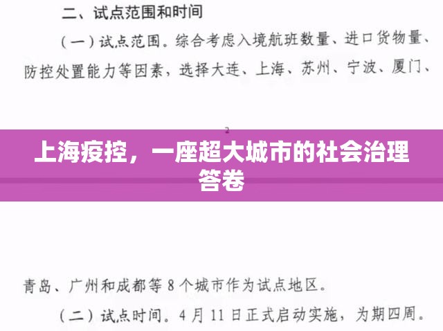 上海疫控，一座超大城市的社会治理答卷