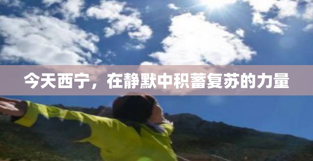 今天西宁，在静默中积蓄复苏的力量