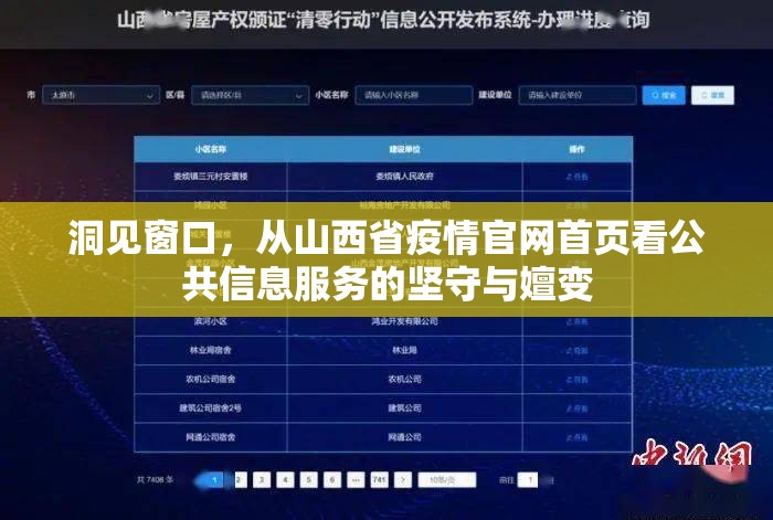 洞见窗口，从山西省疫情官网首页看公共信息服务的坚守与嬗变