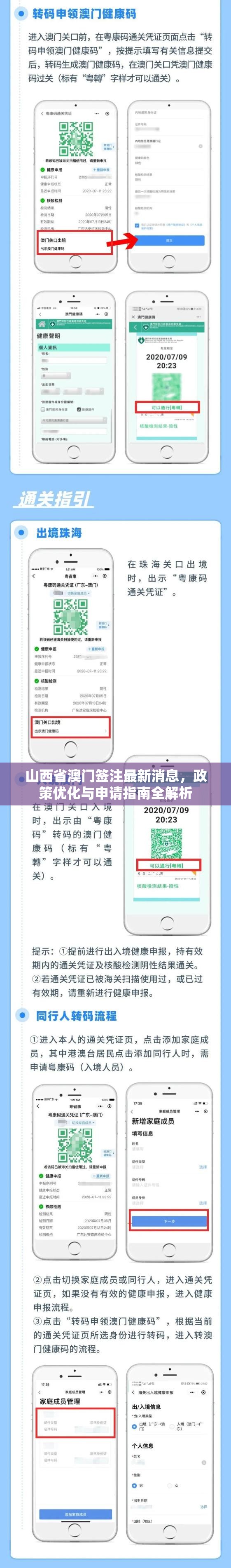 山西省澳门签注最新消息，政策优化与申请指南全解析