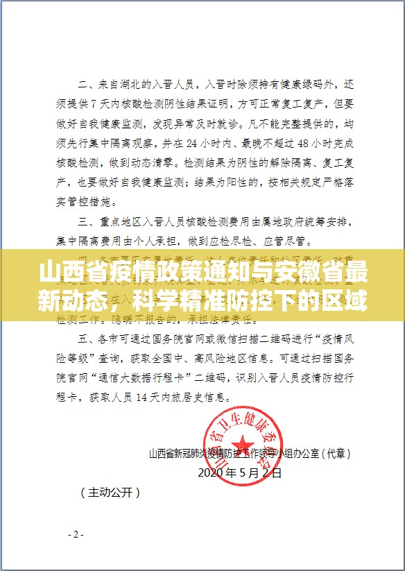 山西省疫情政策通知与安徽省最新动态，科学精准防控下的区域实践与启示
