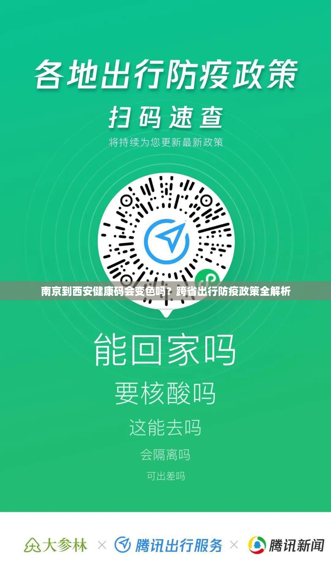 南京到西安健康码会变色吗？跨省出行防疫政策全解析