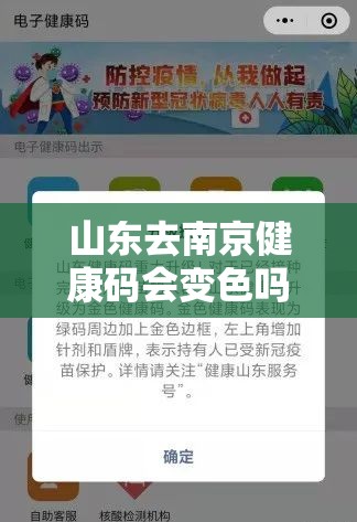 山东去南京健康码会变色吗？全面解析跨省出行的健康码规则